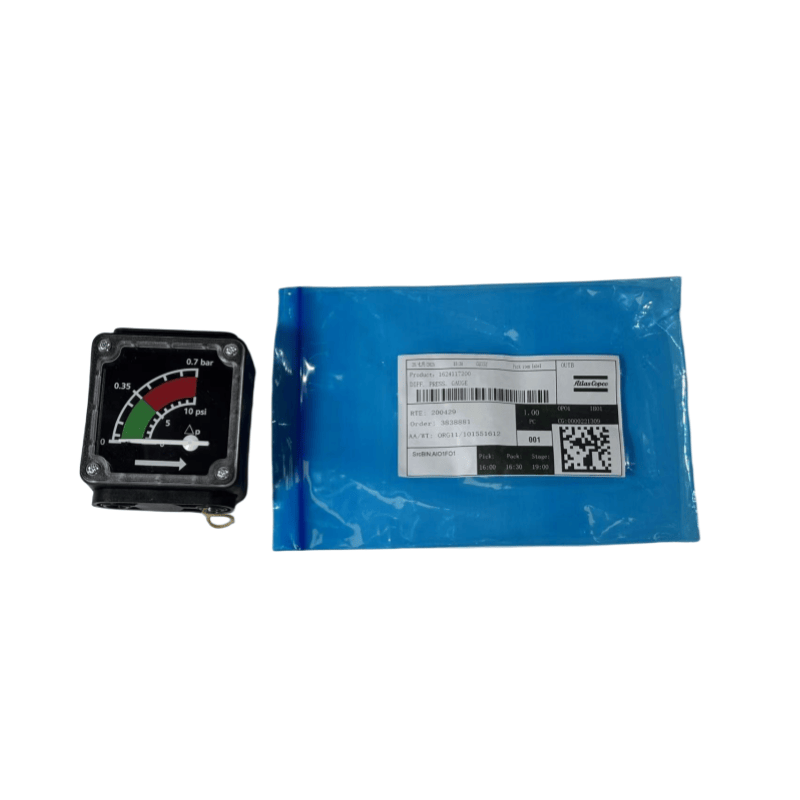 1624117200 Atlas Copco Original DIFF. PRESSURE GAUGE FOR OIL INJECTED SCREW COMPRESSOR