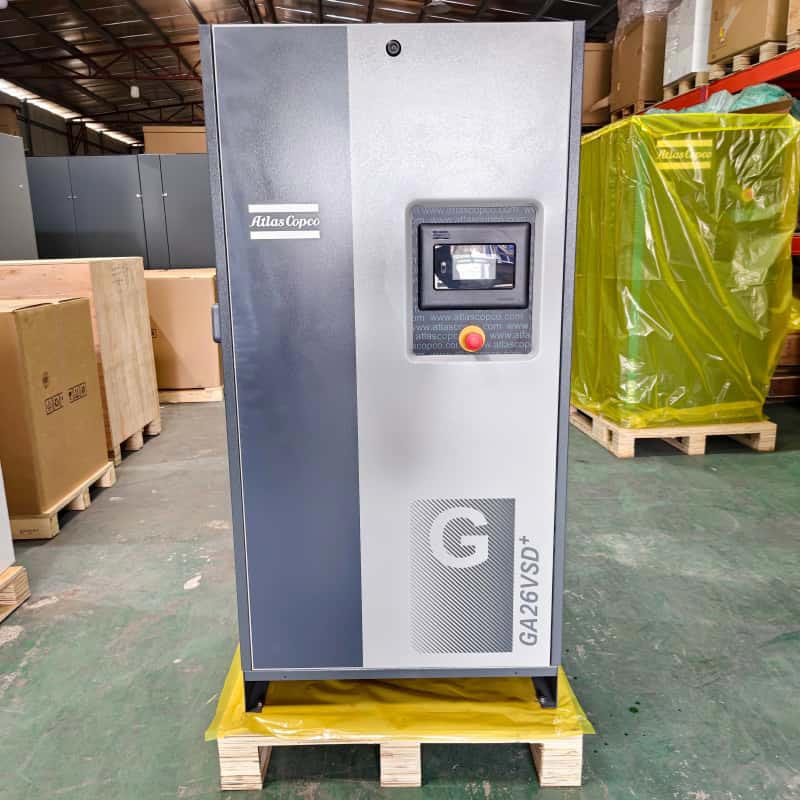 Atlas Copco Air Compressor Original GA26 VSD + 26kW 35HP Variable Speed Oil Injected Rotary Screw Air Compressor 13Bar
