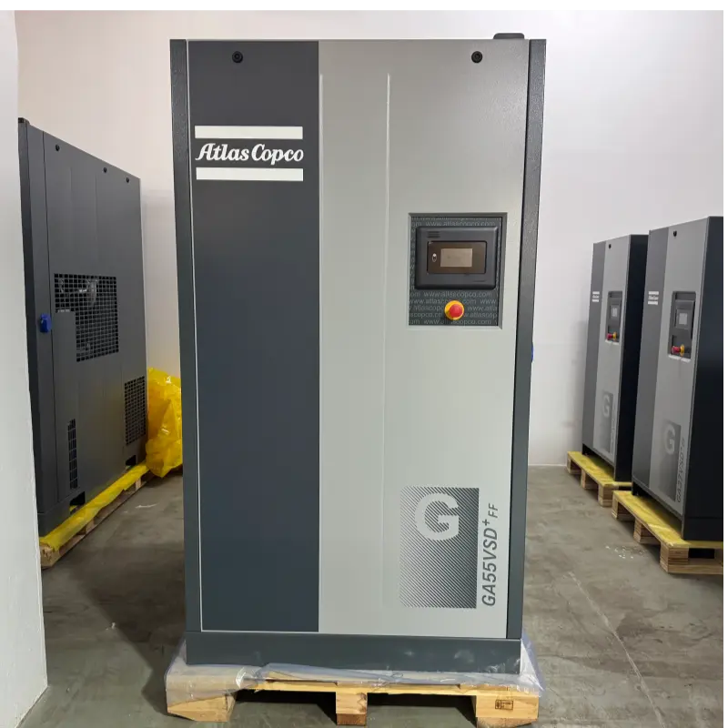 Atlas Copco GA55VSD+FF 55kW 75HP Oil Injected Screw Air Compressor Original For Industrial