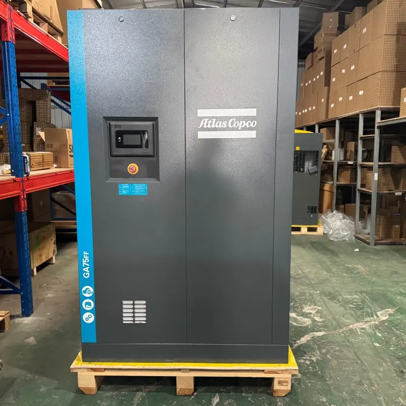 Atlas Copco GA75FF Oil Injected Screw Compressor 75 kW 100 HP Integrated Dryer Genuine