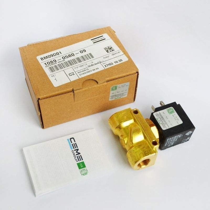 Atlas Copco Inverter Solenoid Valve GA37VSD Metal Model 1089058009 for Industrial Compressors