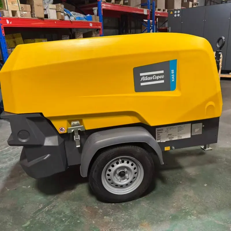 Atlas Copco XAS 88 KD Portable Diesel Air Compressor onstruction Mining Genuine